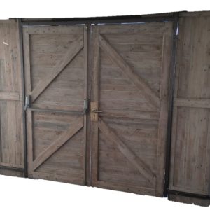 Vaste dubbele toegangsdeur "white wash" incl anti-panieksluiting