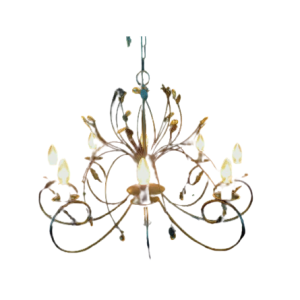 Kroonluchter 8 kaarslampjes Ø80cm, 60cm hoog