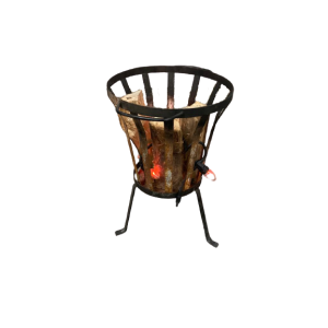 Vuurkorf incl. houtblokken en vlamverlichting