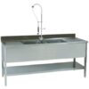Spoeltafel incl. mengkraan rvs 2-baks