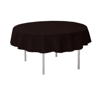 Tafelkleed rond 210cm Zwart  polyester (voor tafel ø120-180cm)