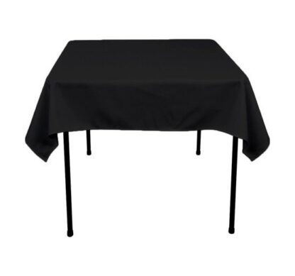 Tafelkleed 130x190cm Zwart polyester (voor tafel 80x120cm)