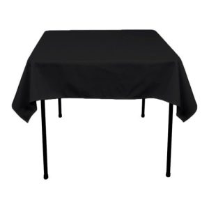 Tafelkleed 130x220cm Zwart polyester (voor tafel 76x183cm)