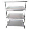 Etagere rvs 3x bord melamine 30x21cm 44cm hoog