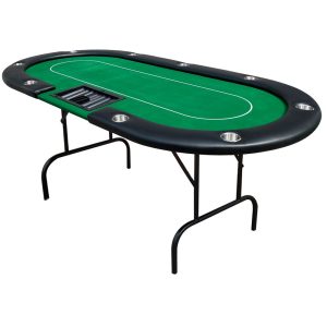 Pokertafel 10 persoons met inklapbaar onderstel