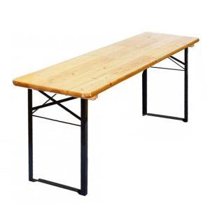 Biertafel hout 220x50cm (klaptafel)
