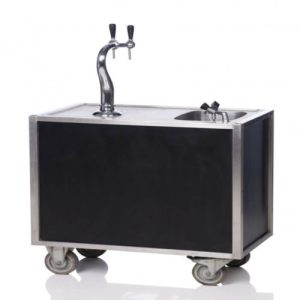 Barmeubel 1 meter met spoelbak en dubbele tap