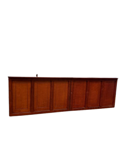 Bar mahonie 4x0.8m met tap en spoelbak
