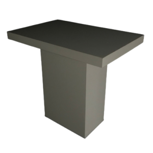 Statafel modern wit 120x80cm