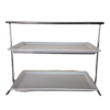 Etagere rvs frame 53x32,5cm 44cm hoog (2 borden)