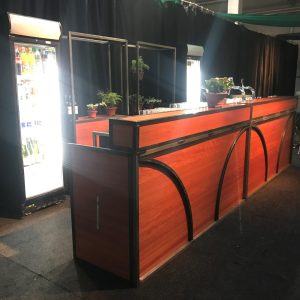 Bar Industrial 2x0.8m met lekblad groot en kast