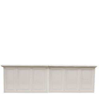 Bar wit 4x0.8m met spoelbak en lekblad