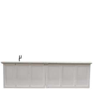 Bar wit 4x0.8m met tap en spoelbak