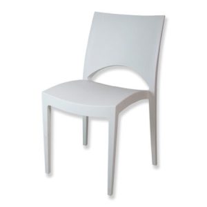 Trendy stoel wit (kunststof)