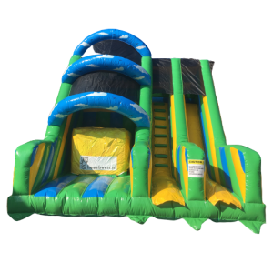 Base Jump hooiberg met glijbaan