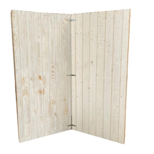 Kamerscherm hout white-wash