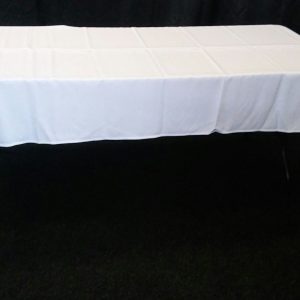 Tafelkleed 130x220cm Wit polyester (voor tafel 76x183cm)