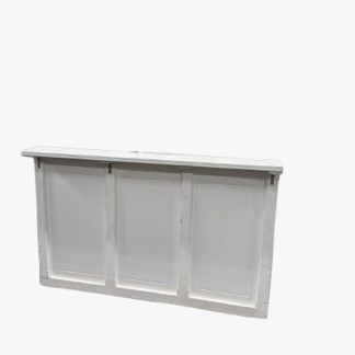 Bar wit 2x0.8m met spoelbak en lekblad