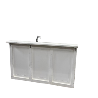 Bar wit 2x0.8m met tap en spoelbak