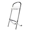 Barkruk wit skai, chrome frame