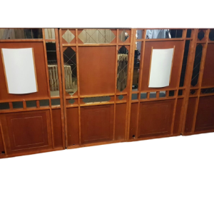 Spiegeltent decorwand Mahonie hout