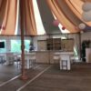 Bar steigerhout 4x0.8m met lekblad groot, achterwand en kast - Afbeelding 5