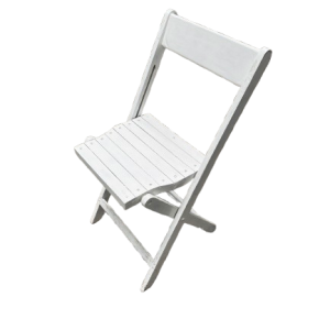 Weddingchair Bistro wit hout (klapstoel)