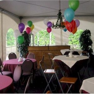 Tafeldecoratie 2 heliumballonnen (incl. lint en voetje) kleur n.t.b.n