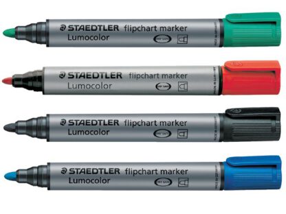 Set van 4 markers t.b.v. flip-over (niet geschikt voor whiteboard)