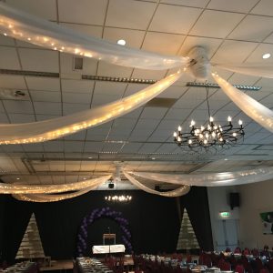 Decoratiestof Wit 10x1 meter zelf ophangen