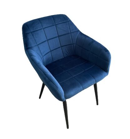 Luxe kuipstoel velvet blauw