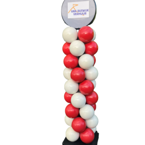 Rood Wit ballon pilaar (duurzaam)
