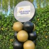 Zwart Gouden ballon pilaar (duurzaam) - Afbeelding 2