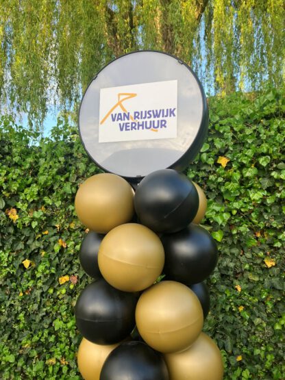 Zwart Gouden ballon pilaar (duurzaam) - Image 2