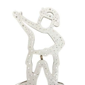 Kerstman contour met verlichting 45cm.