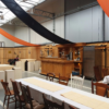 Decoratiestof Terracotta oranje opgehangen in 6 hoekige pagodetent - Afbeelding 2