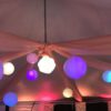 Decoratiestof oud/zalmroze opgehangen in 6 hoekige pagodetent - Afbeelding 4