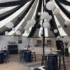 Decoratiestof Zwart opgehangen in 6 hoekige pagodetent - Afbeelding 2