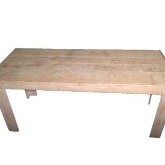 Steigerhouten zittafel 200x80cm whitewash
