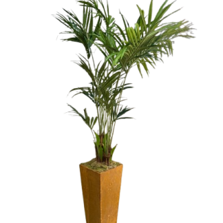 Kunstplant Kentia in cortens staal pot