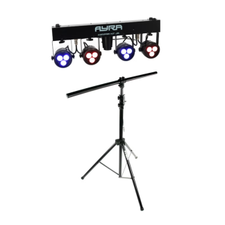 Lichtset met 4 Spots op statief