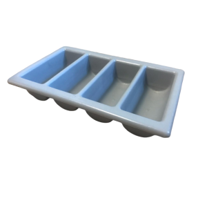 Bestekbak grijs 4 vaks