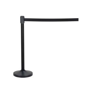 Zwarte afzetpaal met zwart treklint