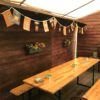 Bierbank hout 220x25x48cm (klapbank) - Afbeelding 2