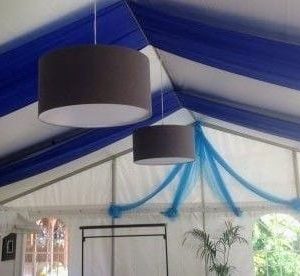 Decoratiestof Blauw 10x1 meter zelf ophangen